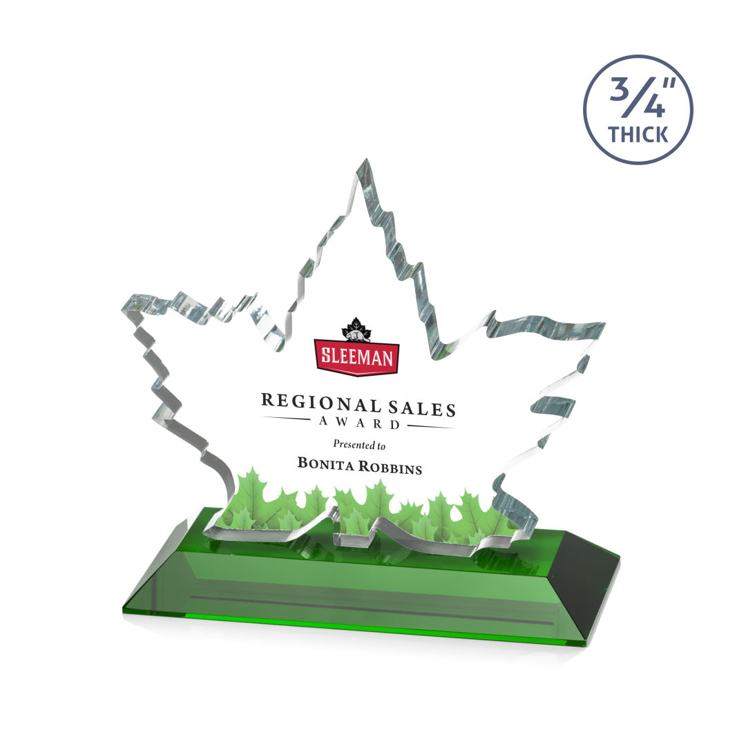 Maple Leaf VividPrint™ Award - Green 5