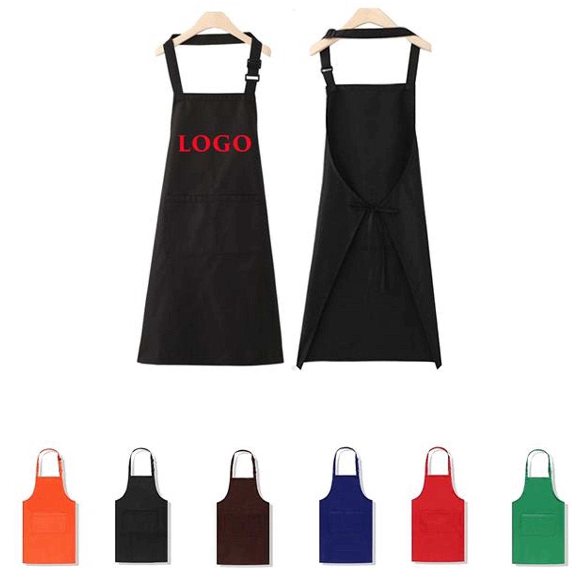Waterproof Bib Apron with Pockets 2