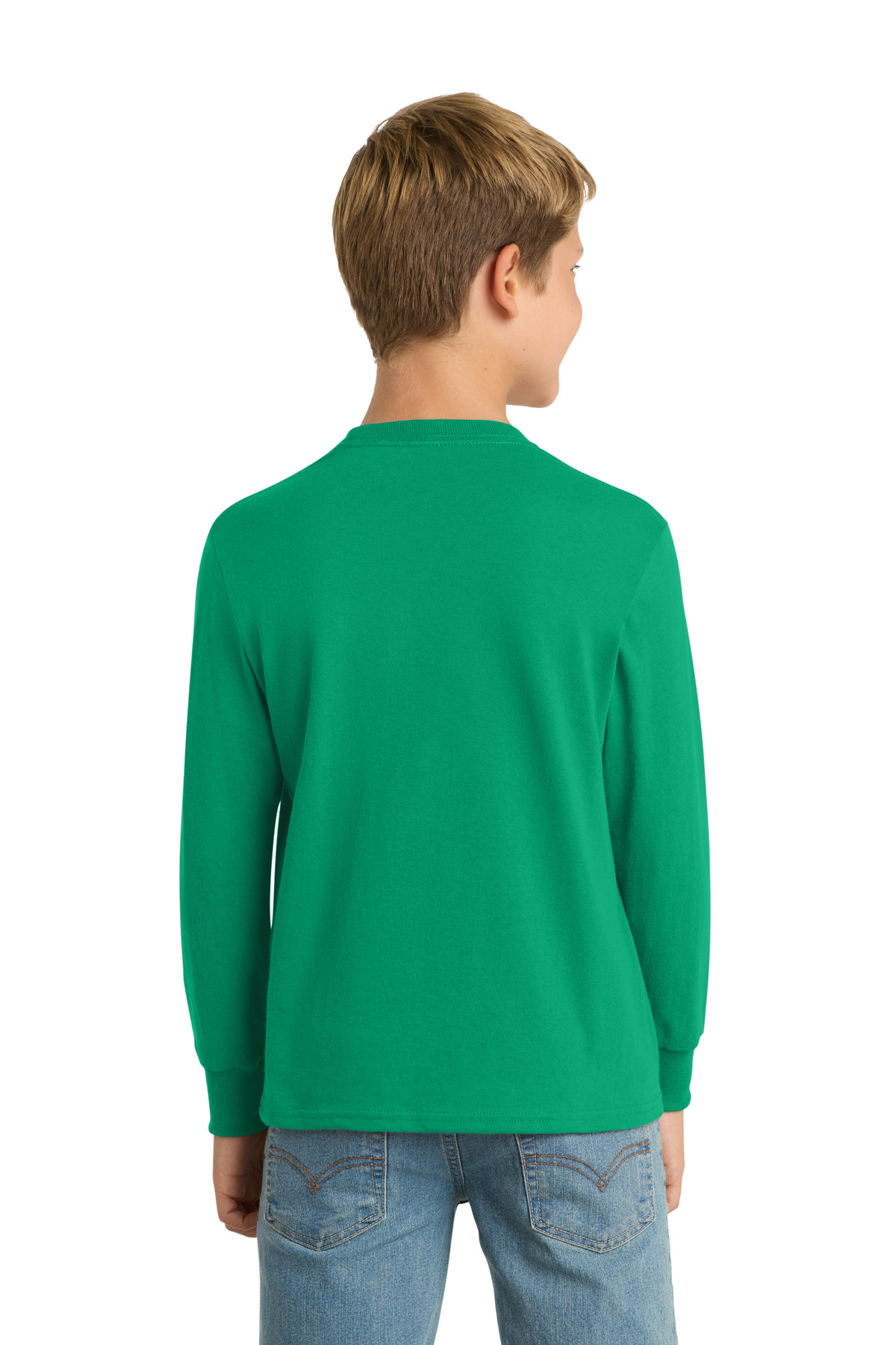 Port & Co Youth Long Sleeve Core Cotton Tee. PC54YLS 128