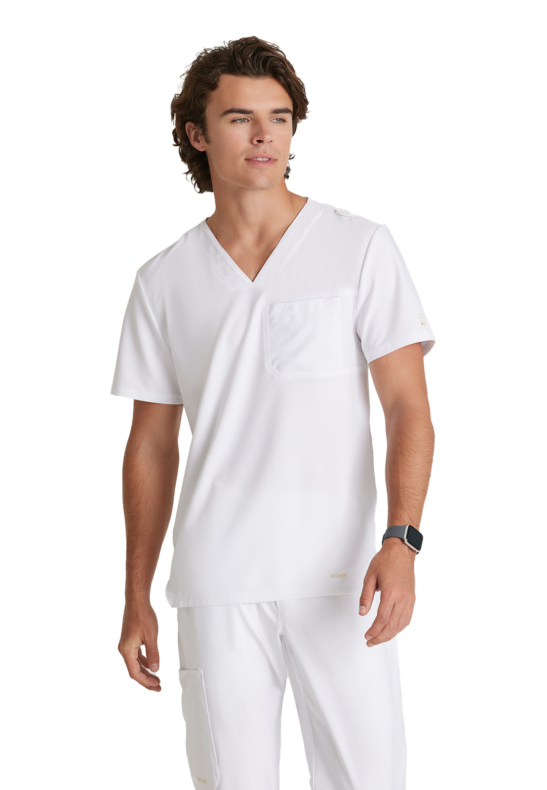 Grey's Anatomy Evolve Stretch - Men's One-Pocket V-Neck Journey Scrub Top 13