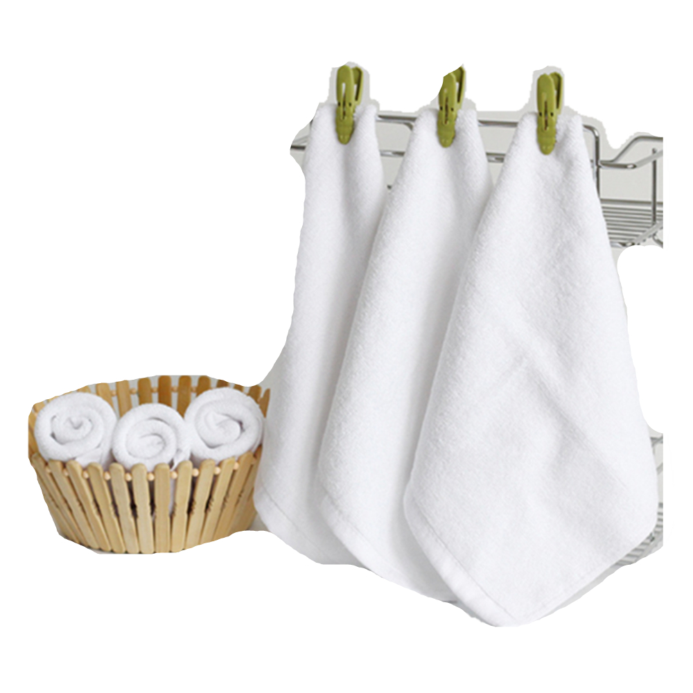 32S/S Cotton White Wash Cloth Face Towel 5