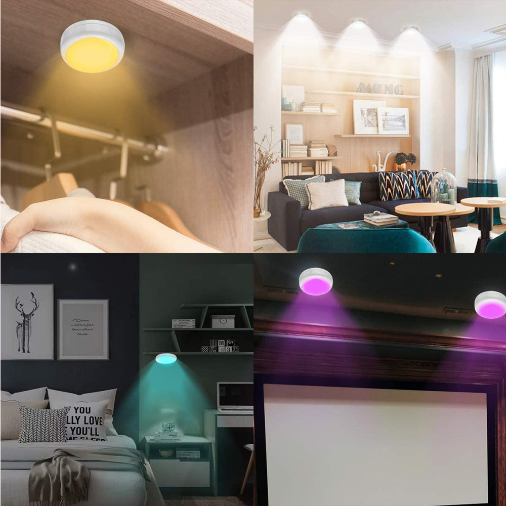 Adjustable remote control household kitchen bedroom cabinet 13 colors lamp RGB night lamp LED light 4