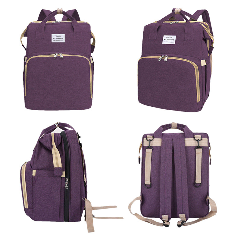 Mummy Stroller Diaper Bag Nappy Foldable Bed Backpack 2
