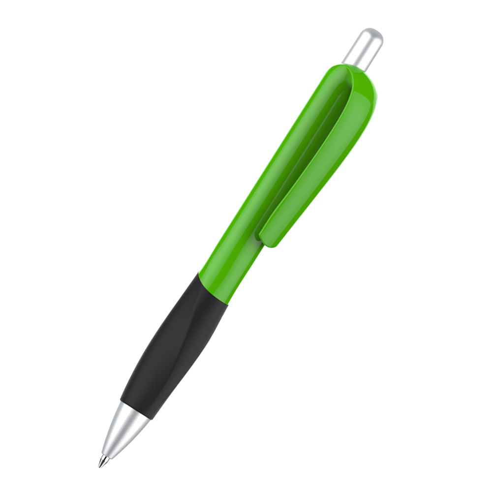 Colored Grip White Plastic Pen 7