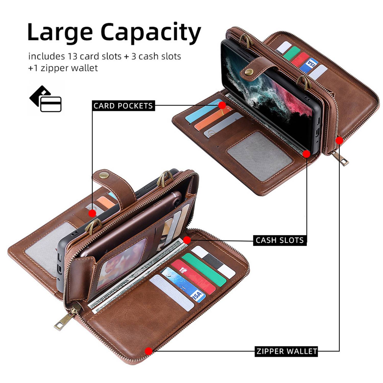 Faux Leather Multifunctional Phone Bag 1