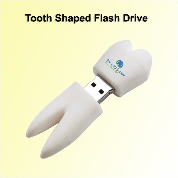 Tooth Shaped Flash Drive / USB - 128 MB Memory