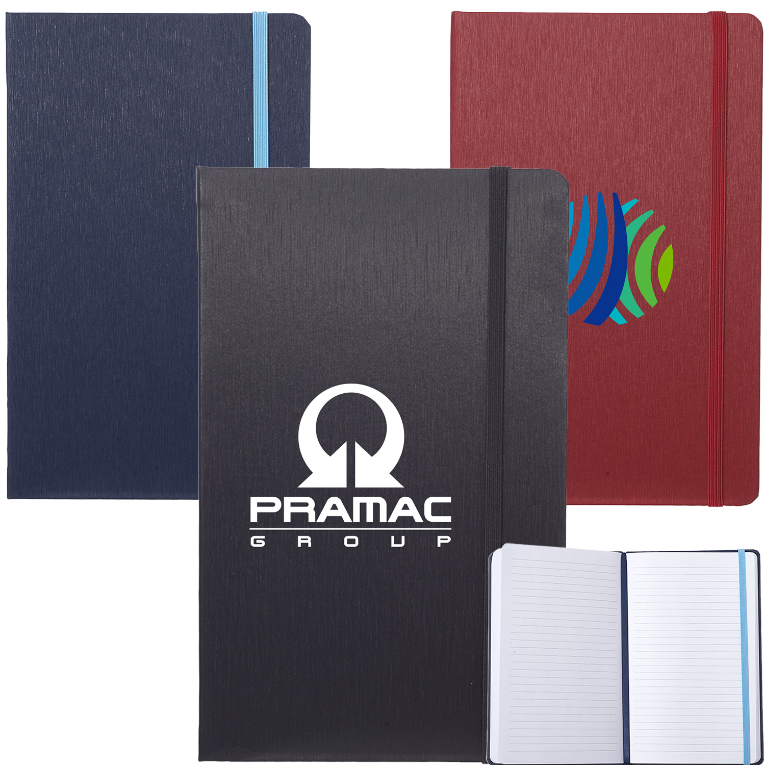 5.25" x 8.5" Hardcover Journal Notebooks w/ Matching Color Elastic Band 2