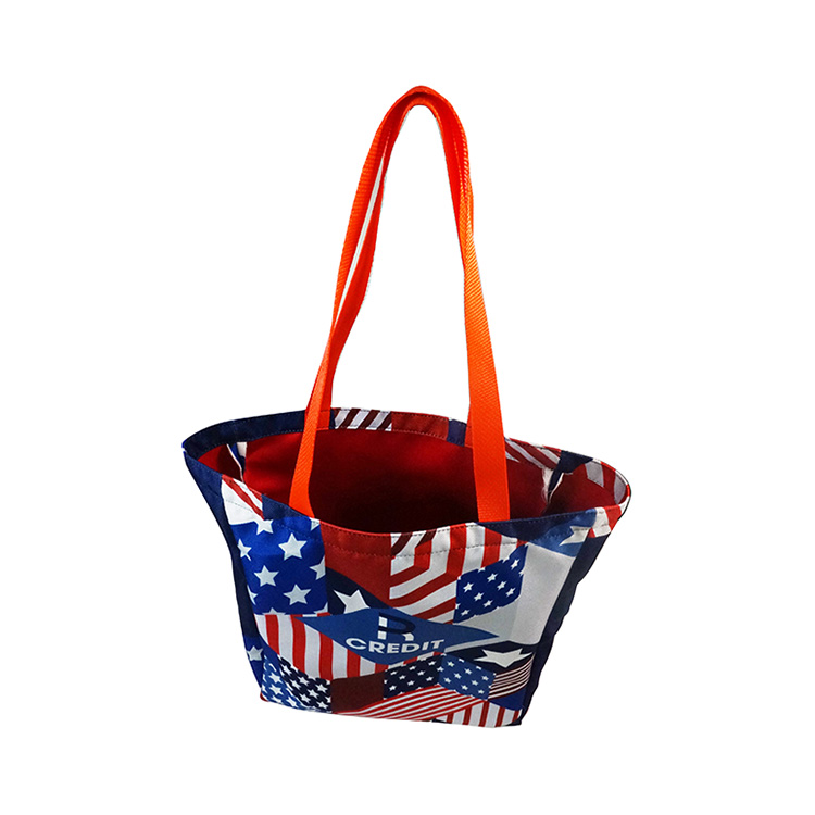 Colored Liner Medium Full Side Gusset Tote (16"H x 14"W x 5"D), custom tote bag with logo imprint 7