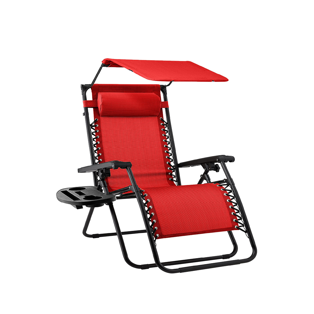 Zero Gravity Lounger with Canopy Shade 9