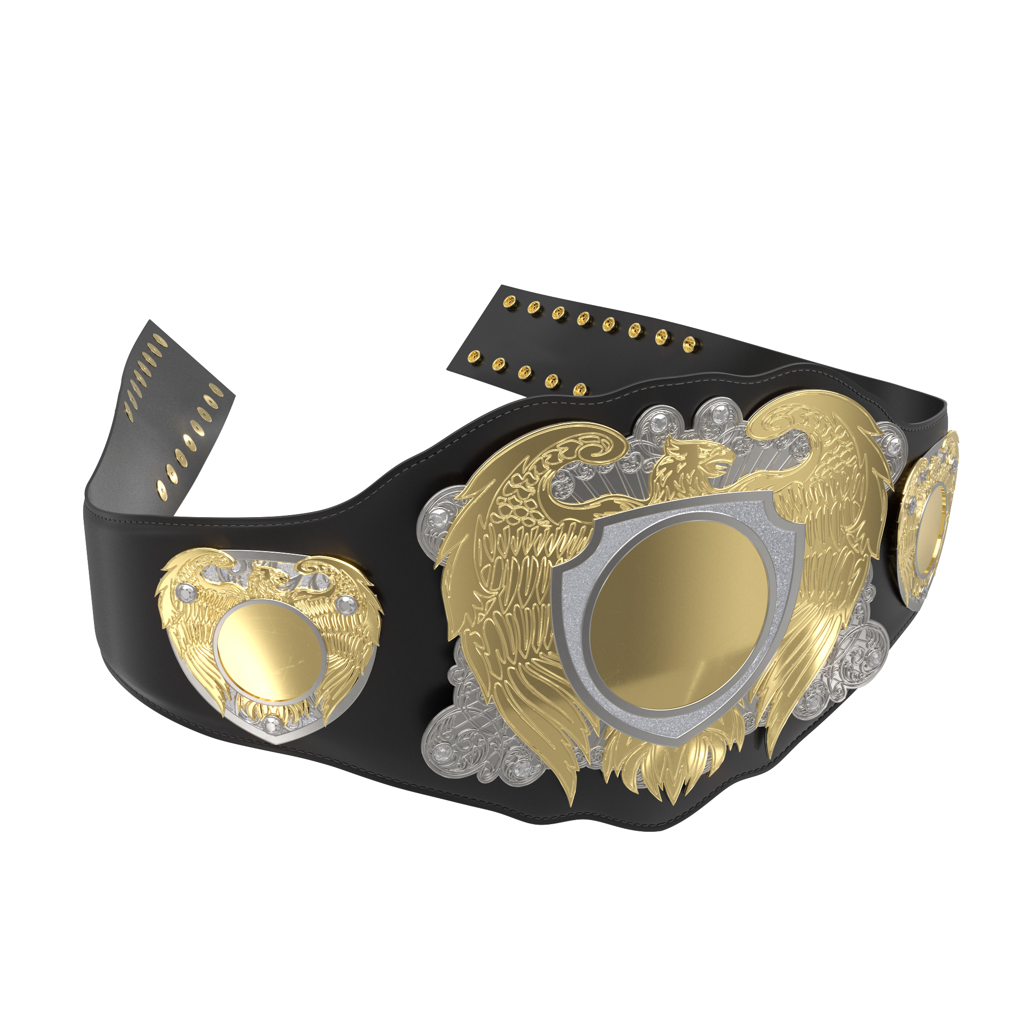 Express Vibraprint® Legion Award Belt w/ Black Leather 24