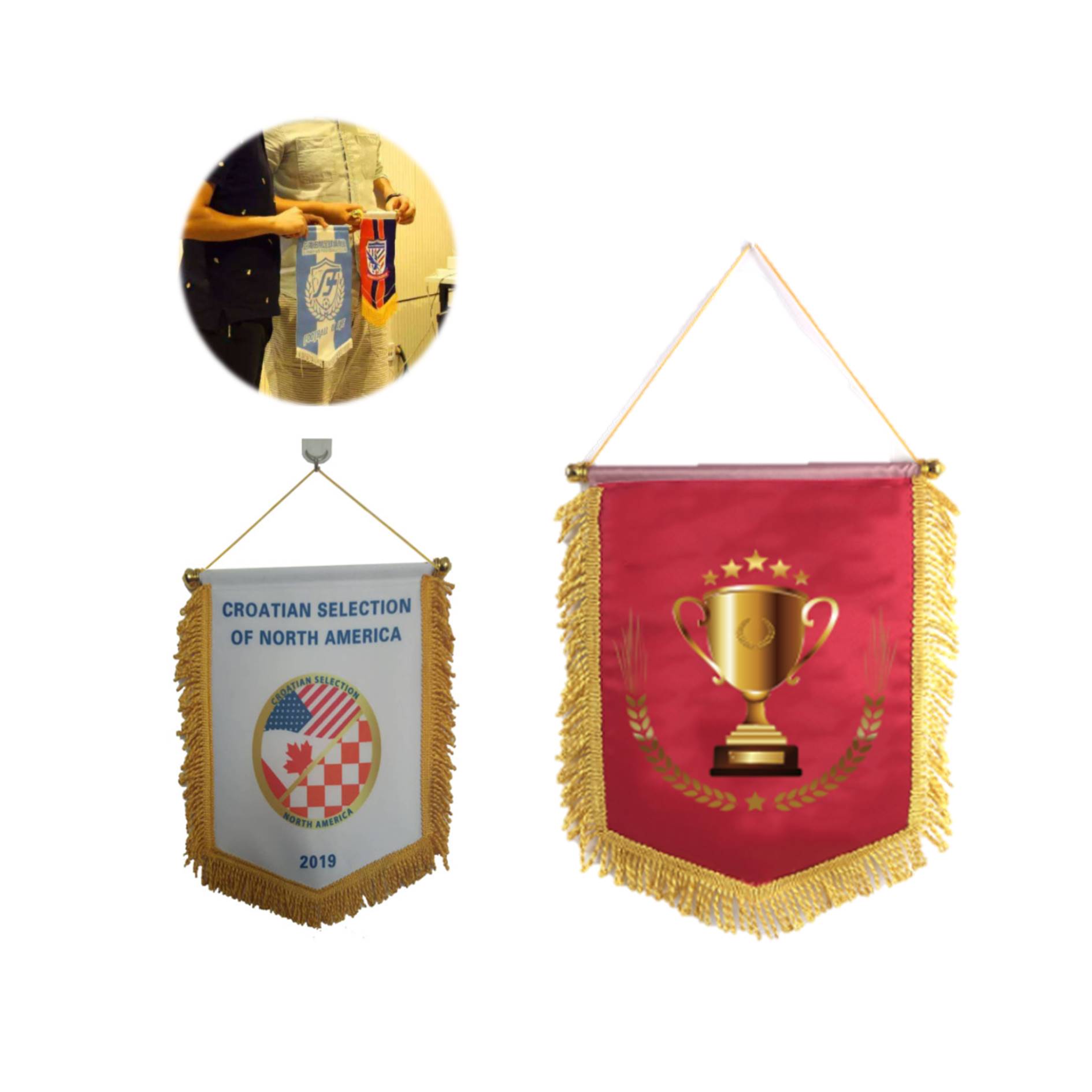 Custom Double Sides Pennants Flags 2