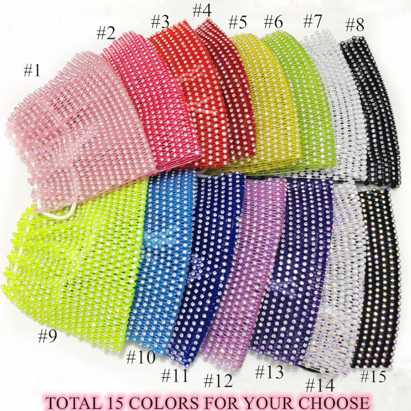 Fashion diamond mouth medical protection face mask 5