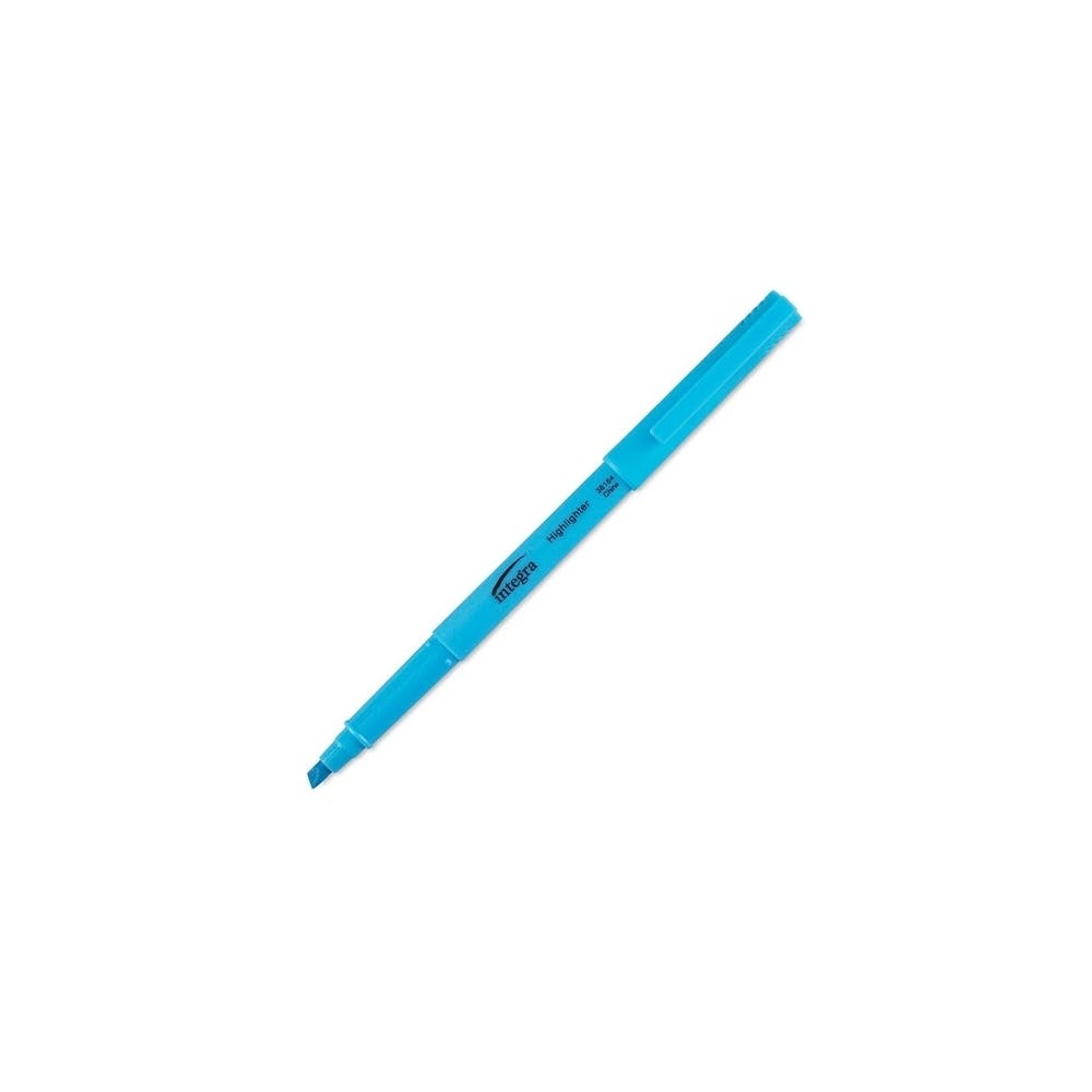 Pen Highlighters - Fluorescent Blue Chisel Tip 2
