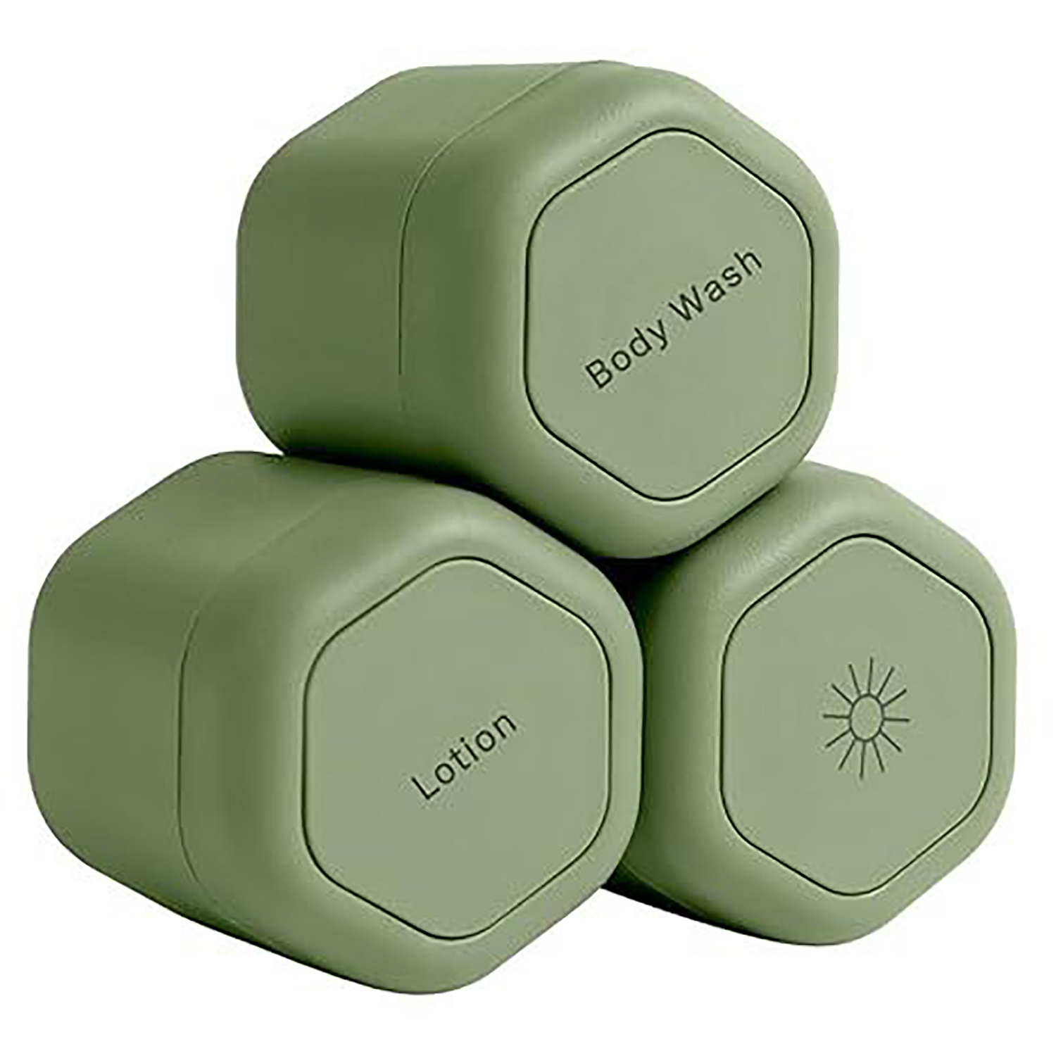 3 Pcs Travel Plastic Magnetic Leakproof Container Set 1