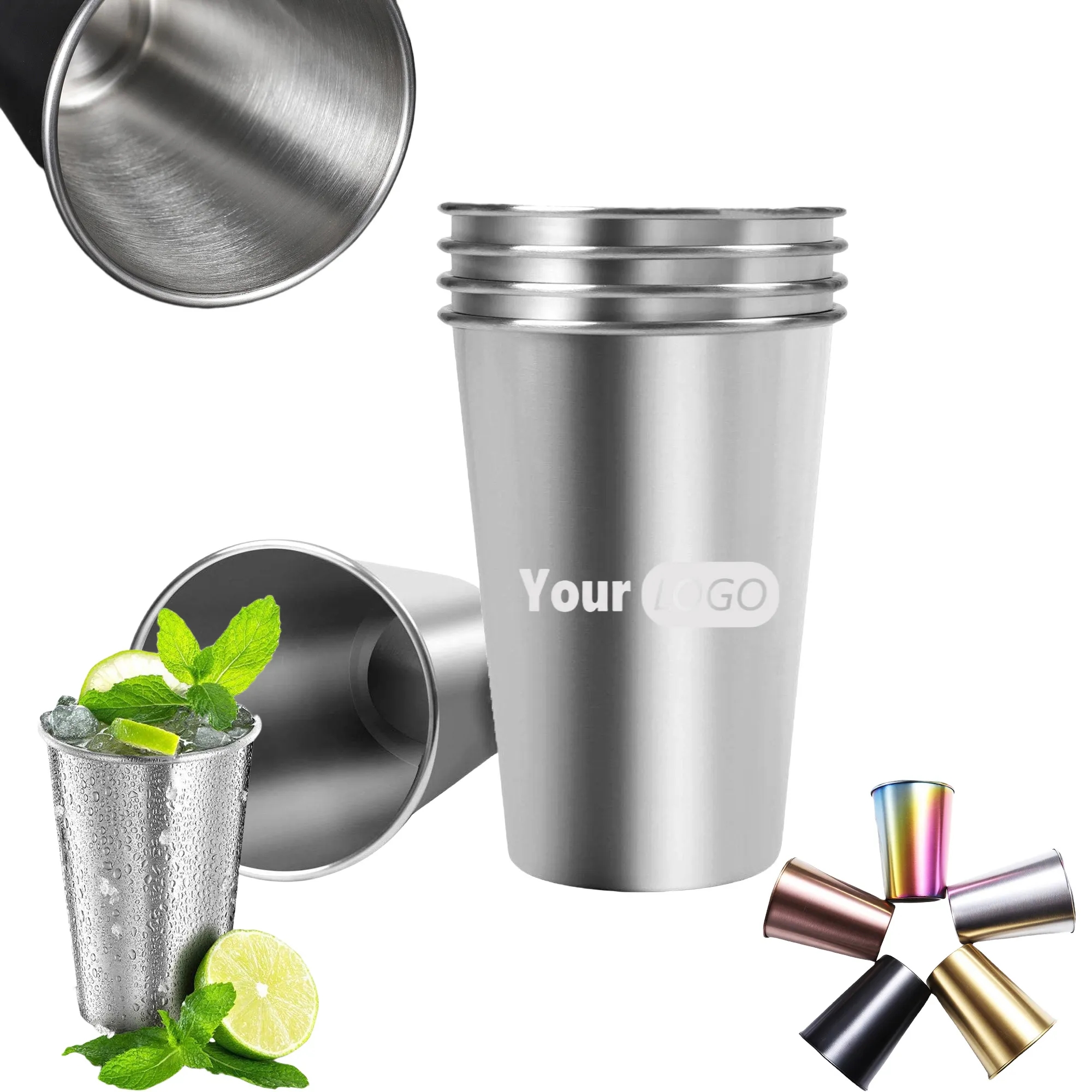 Customized Logo 17oz Stainless Steel Metal Cups Mup Tumblers 4