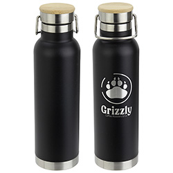 Cusano 22 oz Vacuum Insulated Stainless Steel Bottle with Bamboo Cap, custom water bottle with logo imprint 9