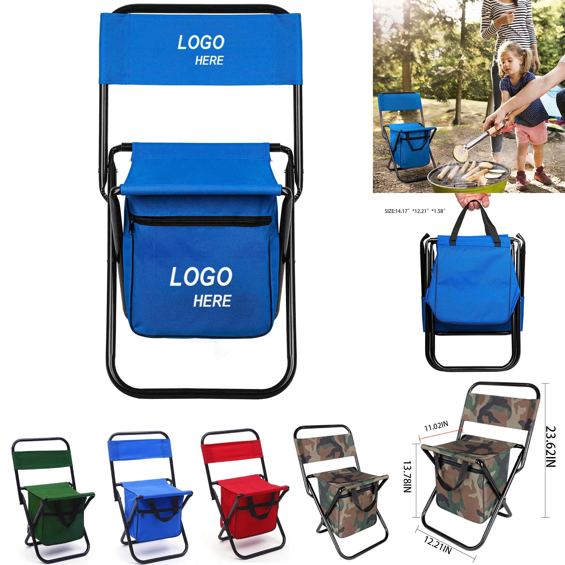 Portable Folding Chair With Storage Pouch 3