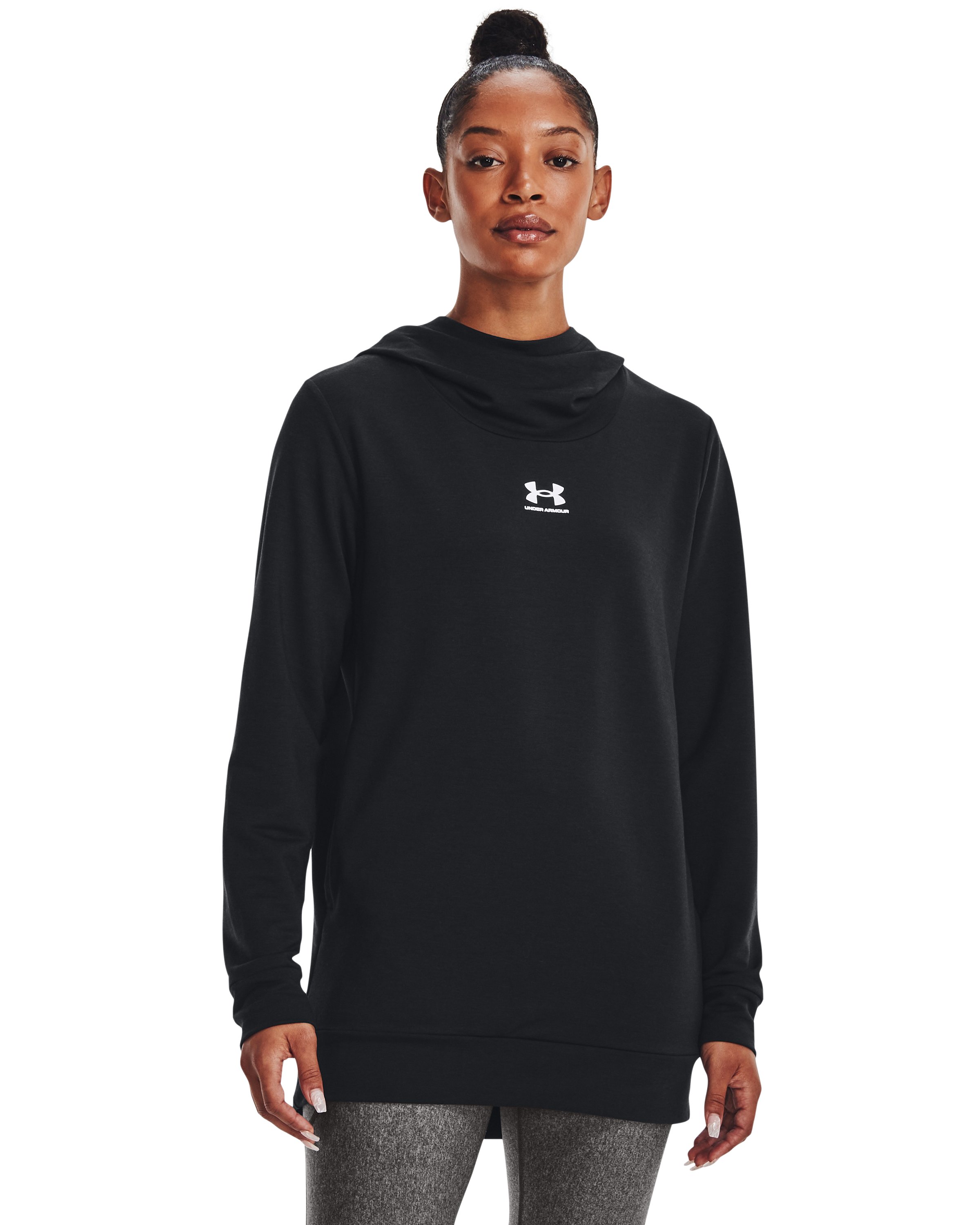 Women's UA Rival Terry Funnel, custom hoodie or sweatshirt with logo imprint 4