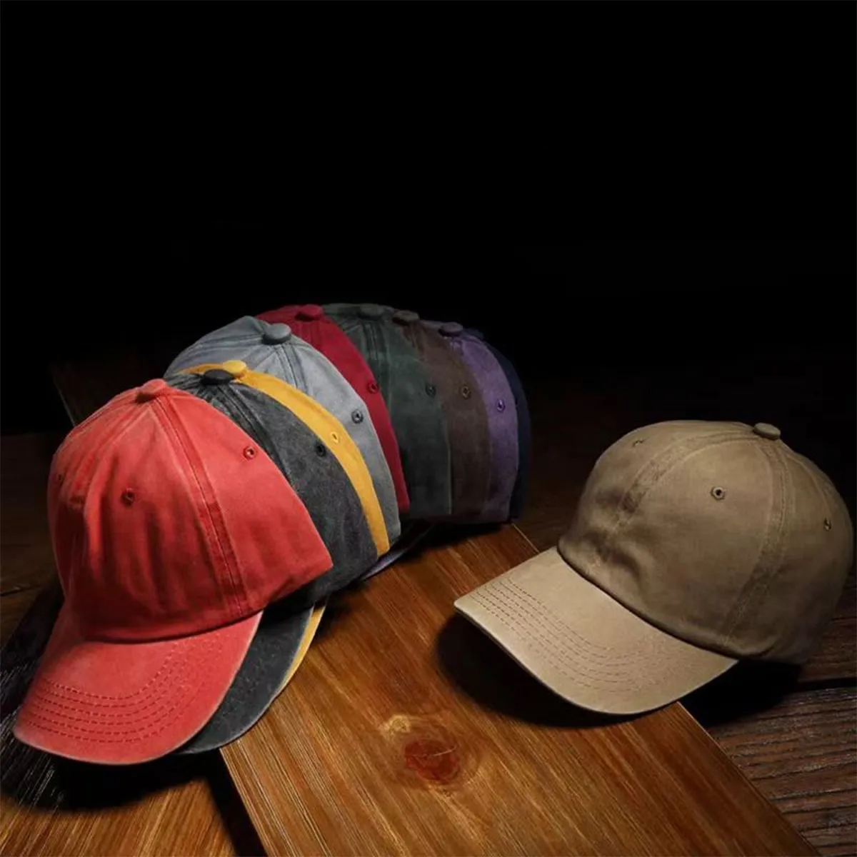 Custom Washed Vintage Baseball Cap Classic Six-Panel 4