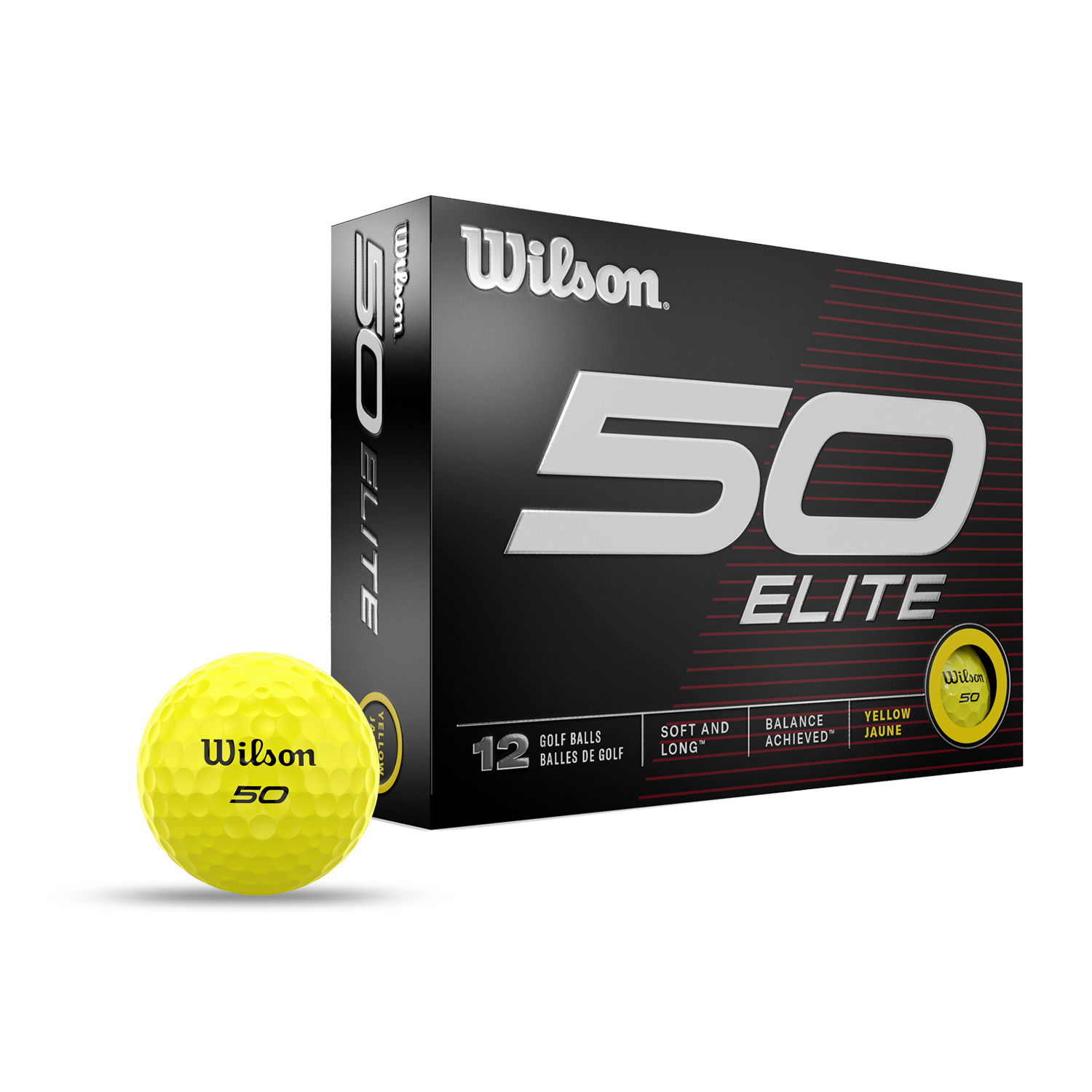 Wilson 50 Elite Yellow Golf Balls