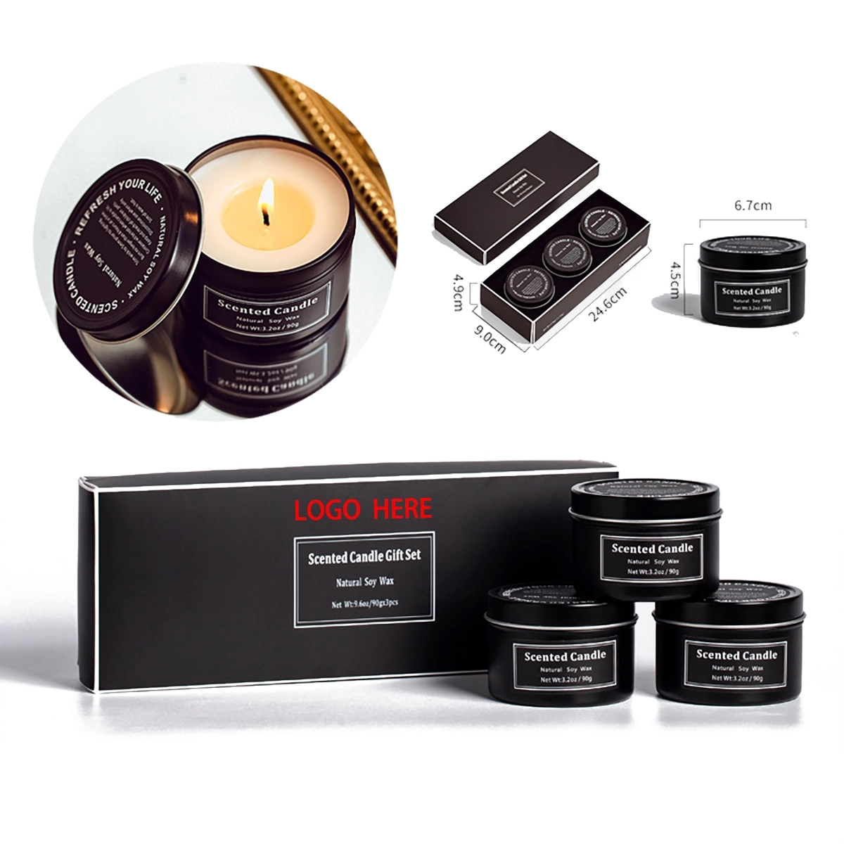 Candles For Home Scented 3 Pack 2