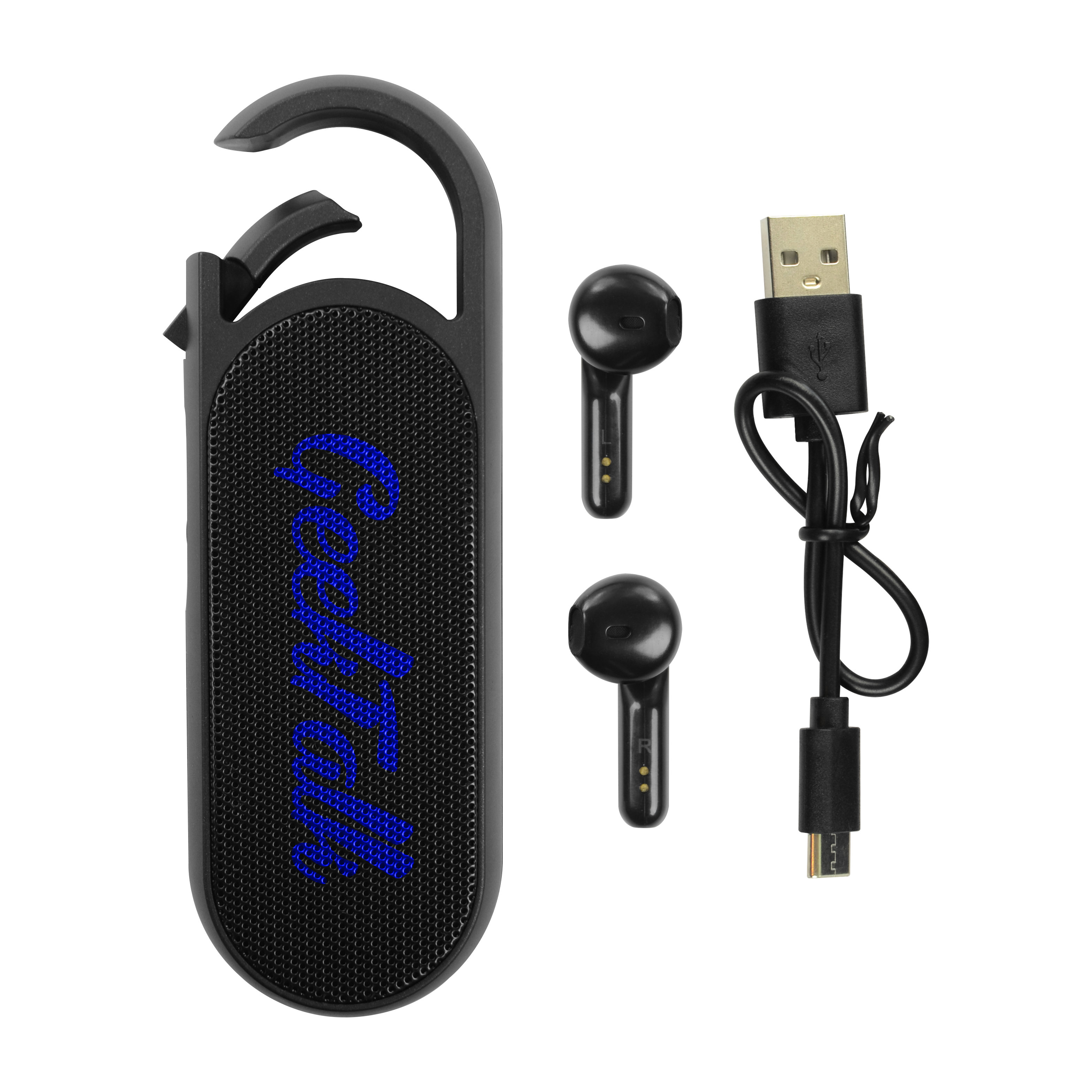 Sync Truly Wireless Earbuds and Bluetooth Speaker Set