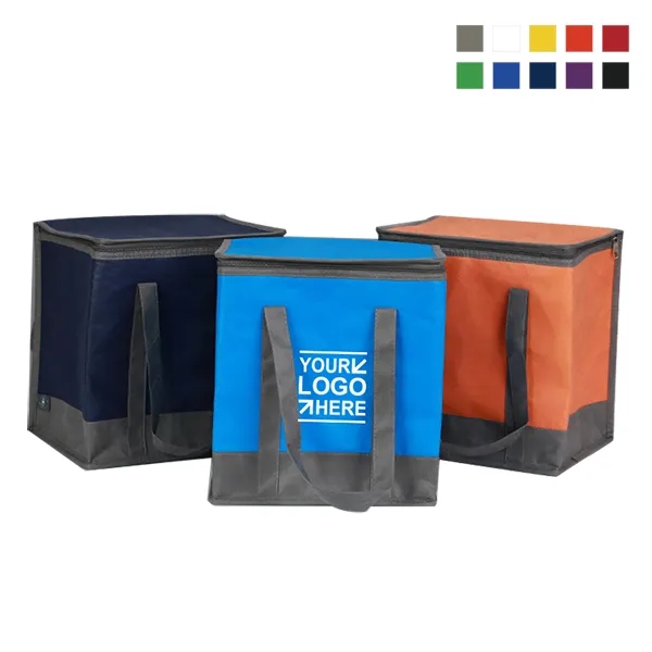 Rpet Non-woven cooler bag zipper lid 4