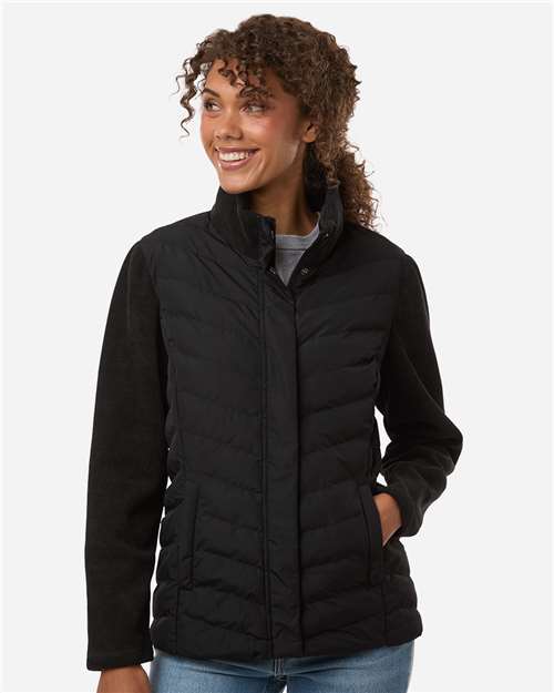 Women's Mixed Media Chevron Jacket - W26719 16