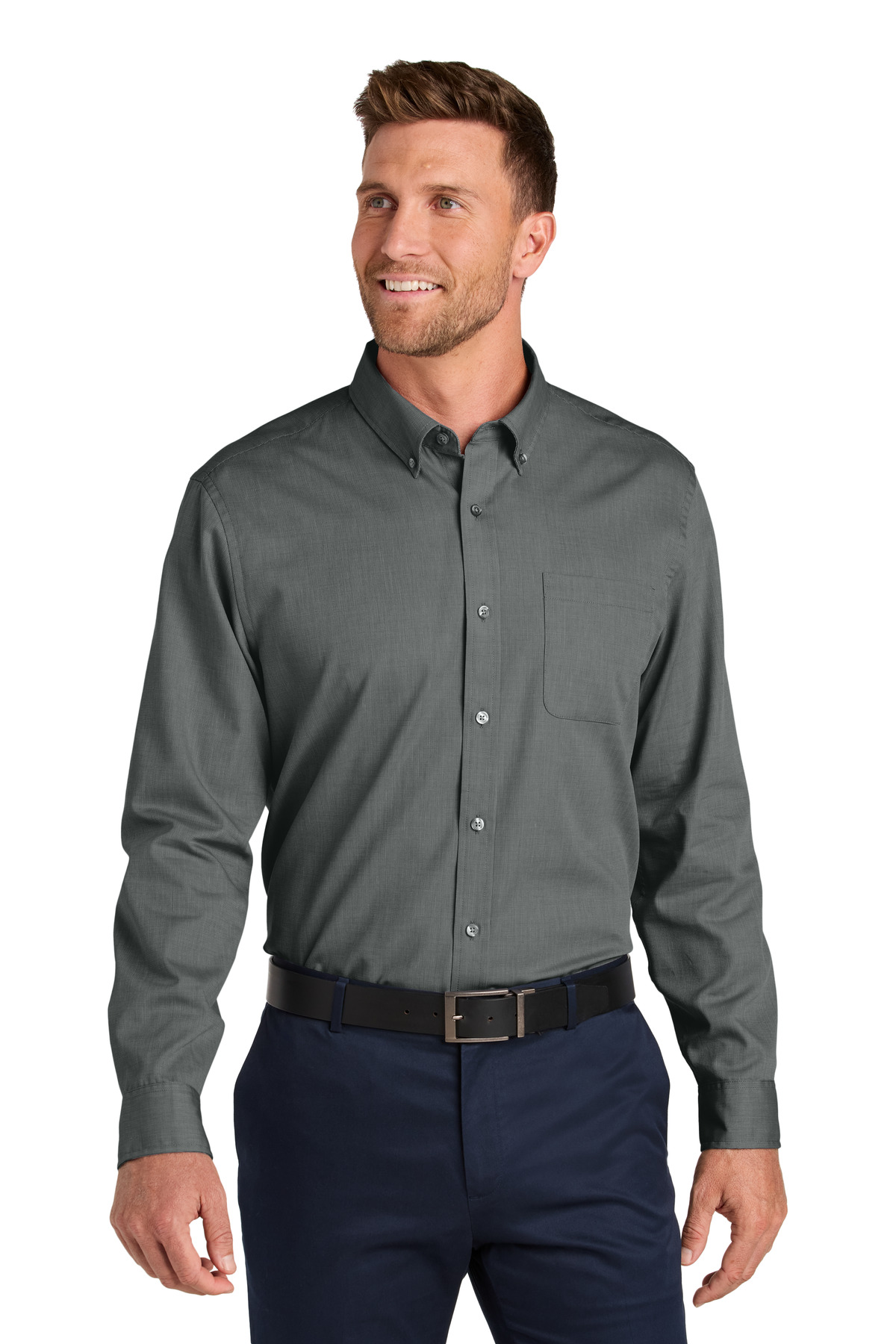 Long Sleeve Nailhead Easy Care Shirt