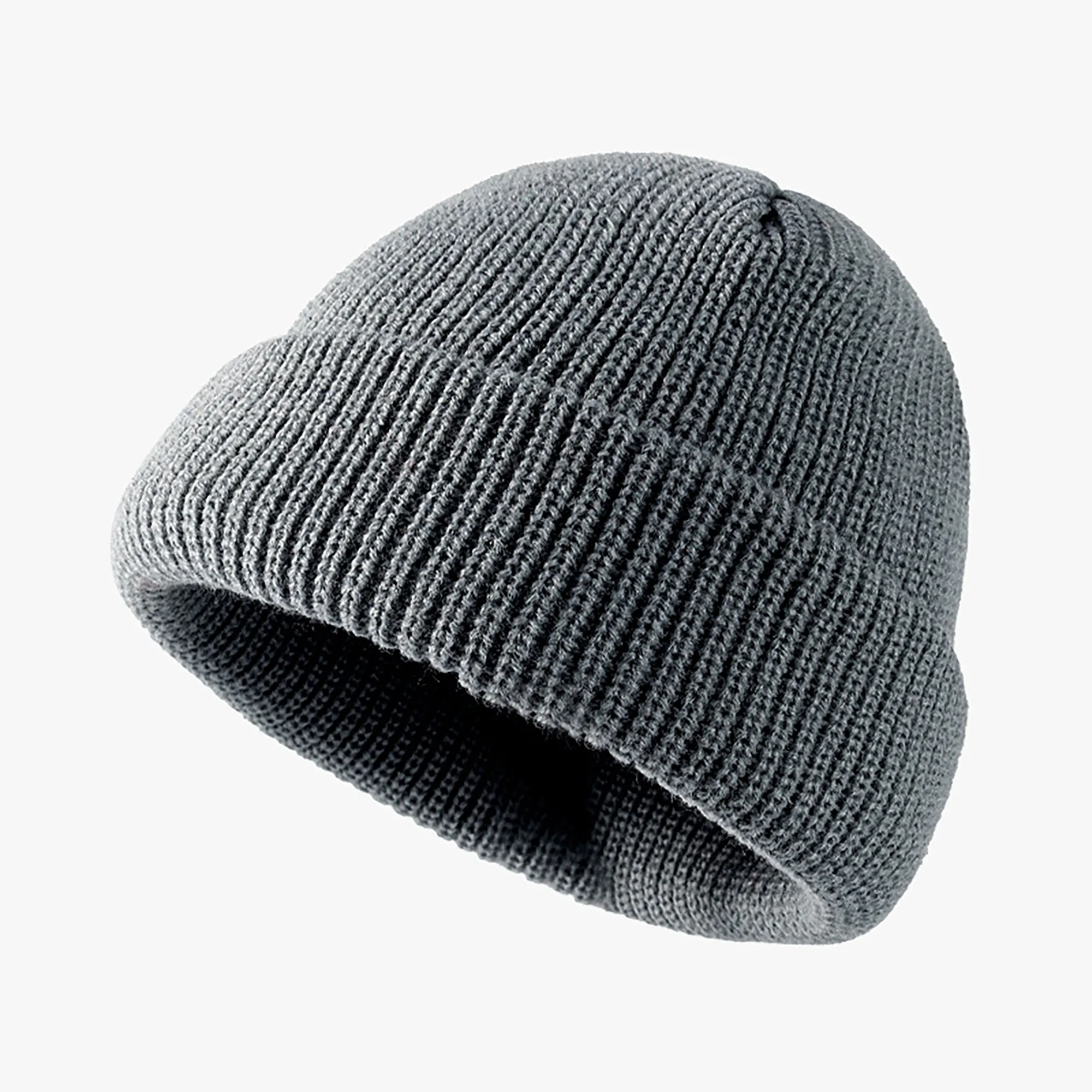 Warm Soft Knitted Beanie Hat Solid Color Premium Cuffed Knit 2