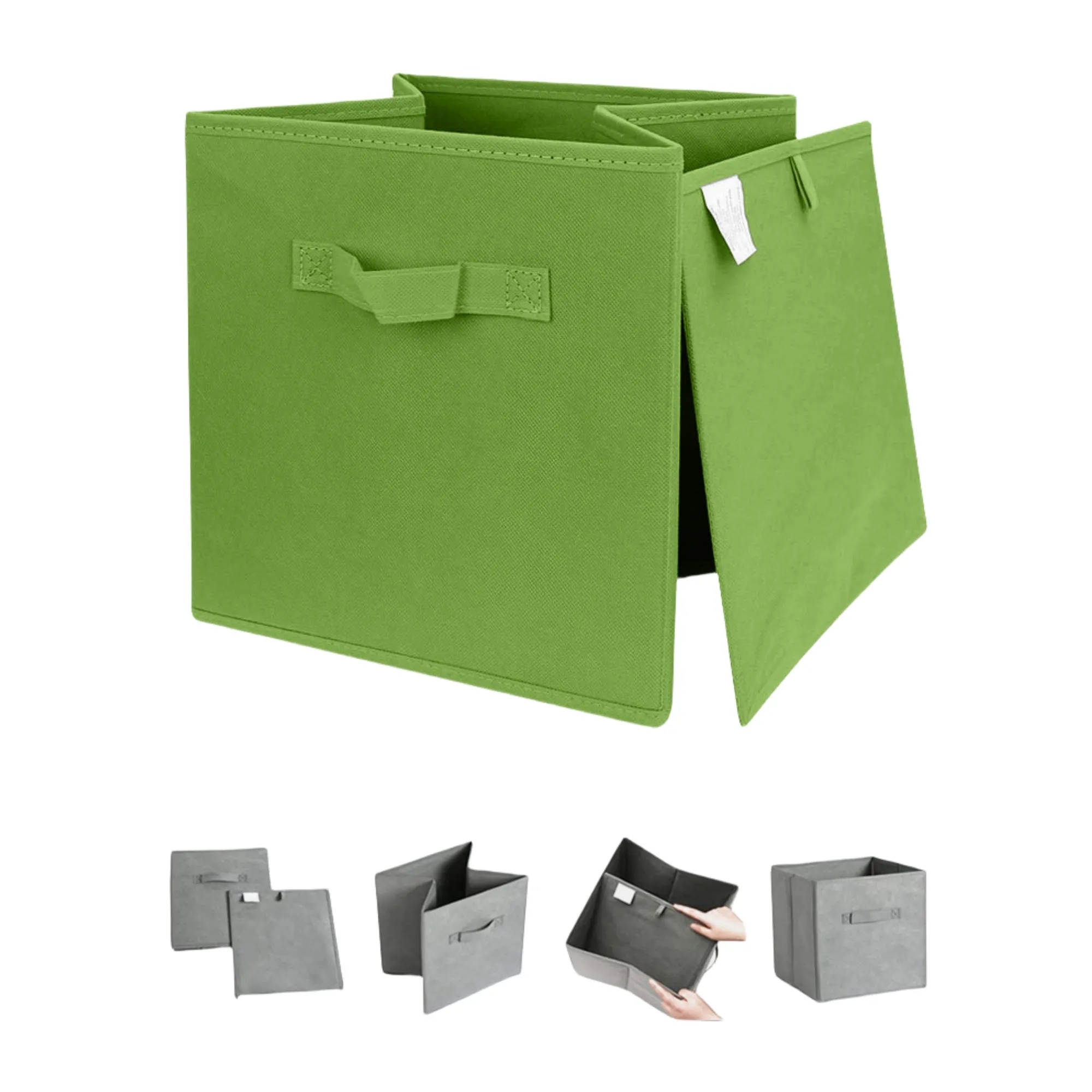 Fabric Storage Box Clothes Organizer With Handle 1