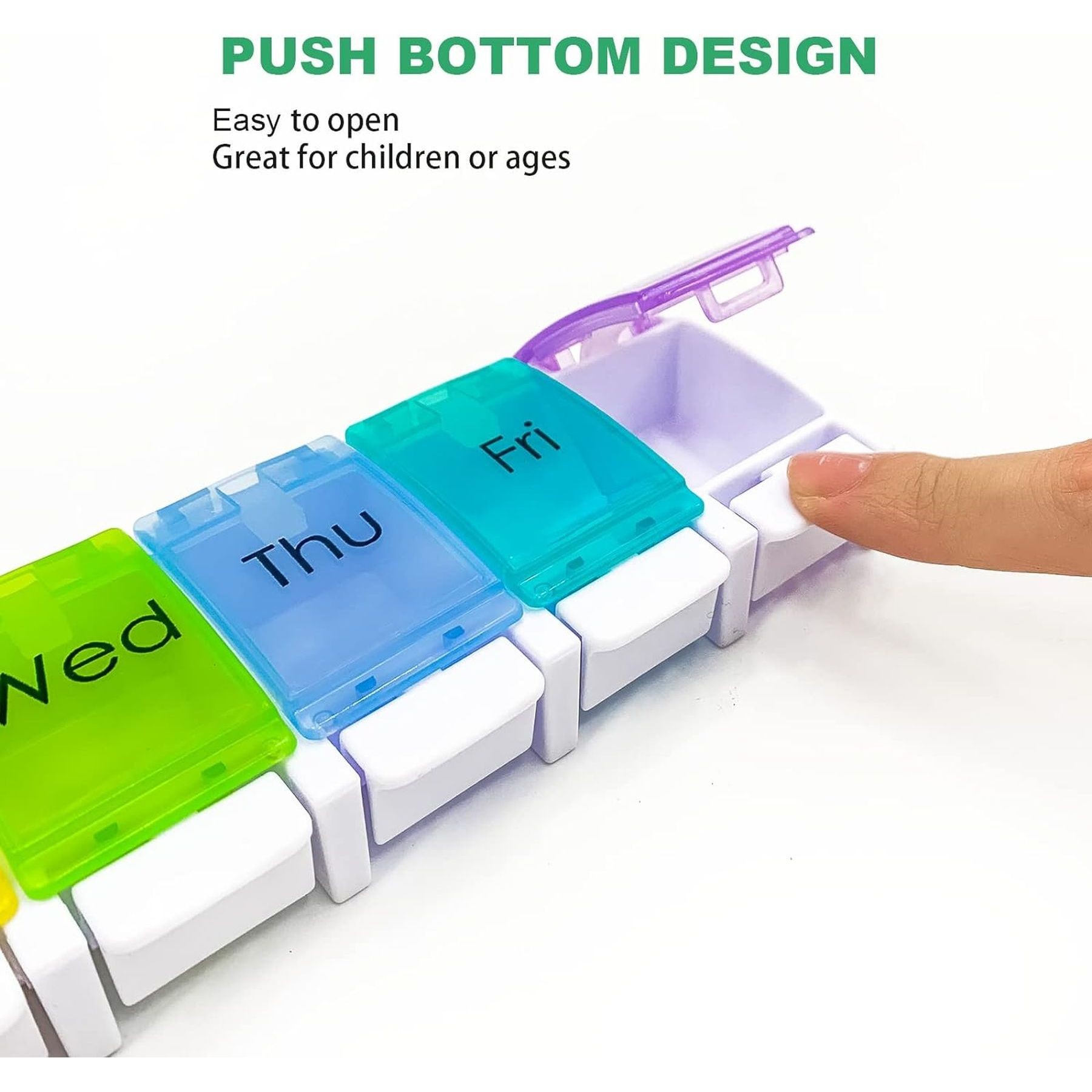 Weekly Pill Organizer Bpa Free Travel 7 Days Pill Box Case 6