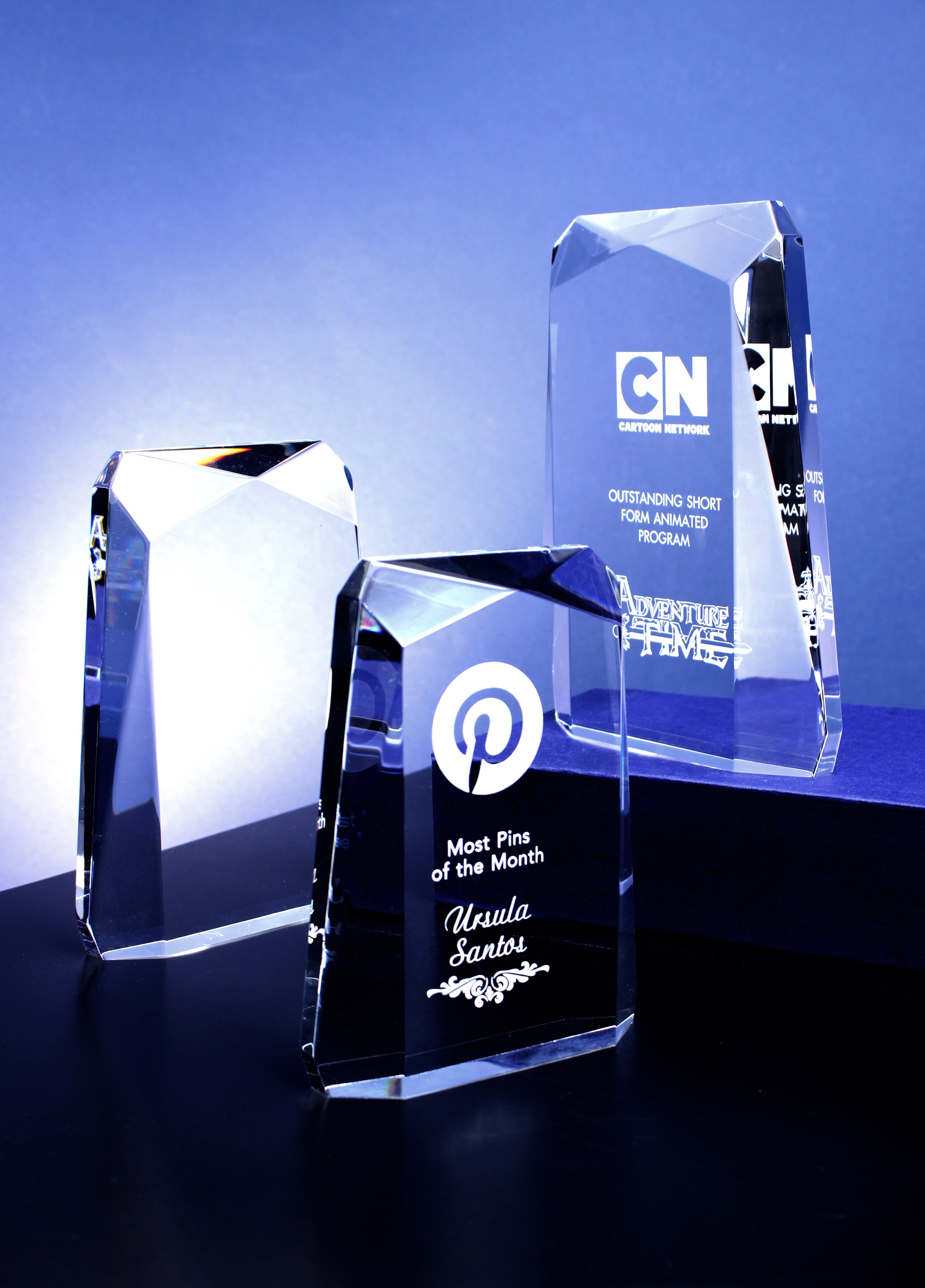 6" Lucite Beveled Rectangle Award 2