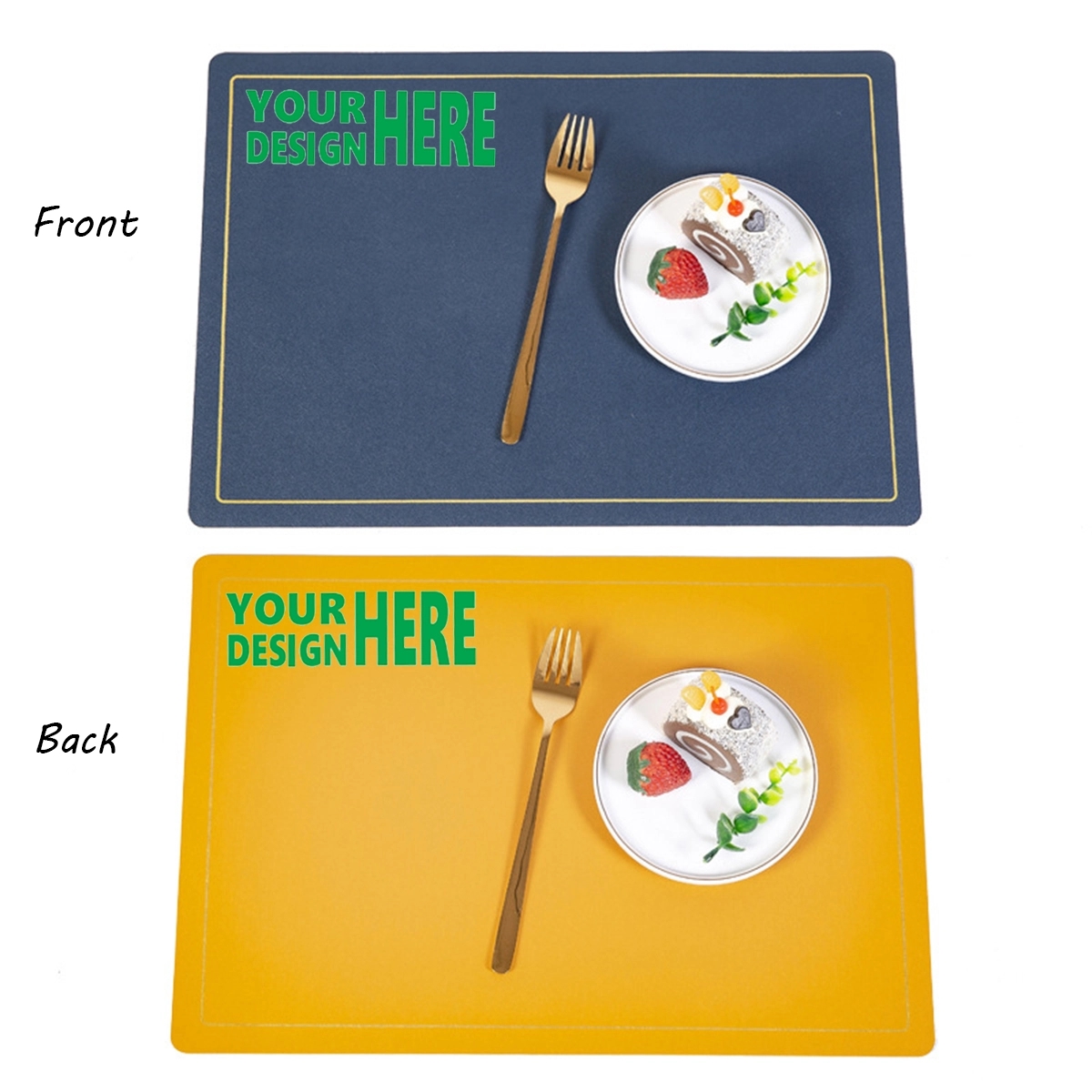Full Color PU leather Waterproof Table Mat 7