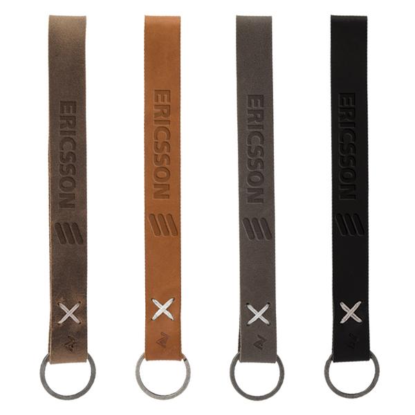 Hayward Leather Wrist Keychain with Metal Split-Ring 64