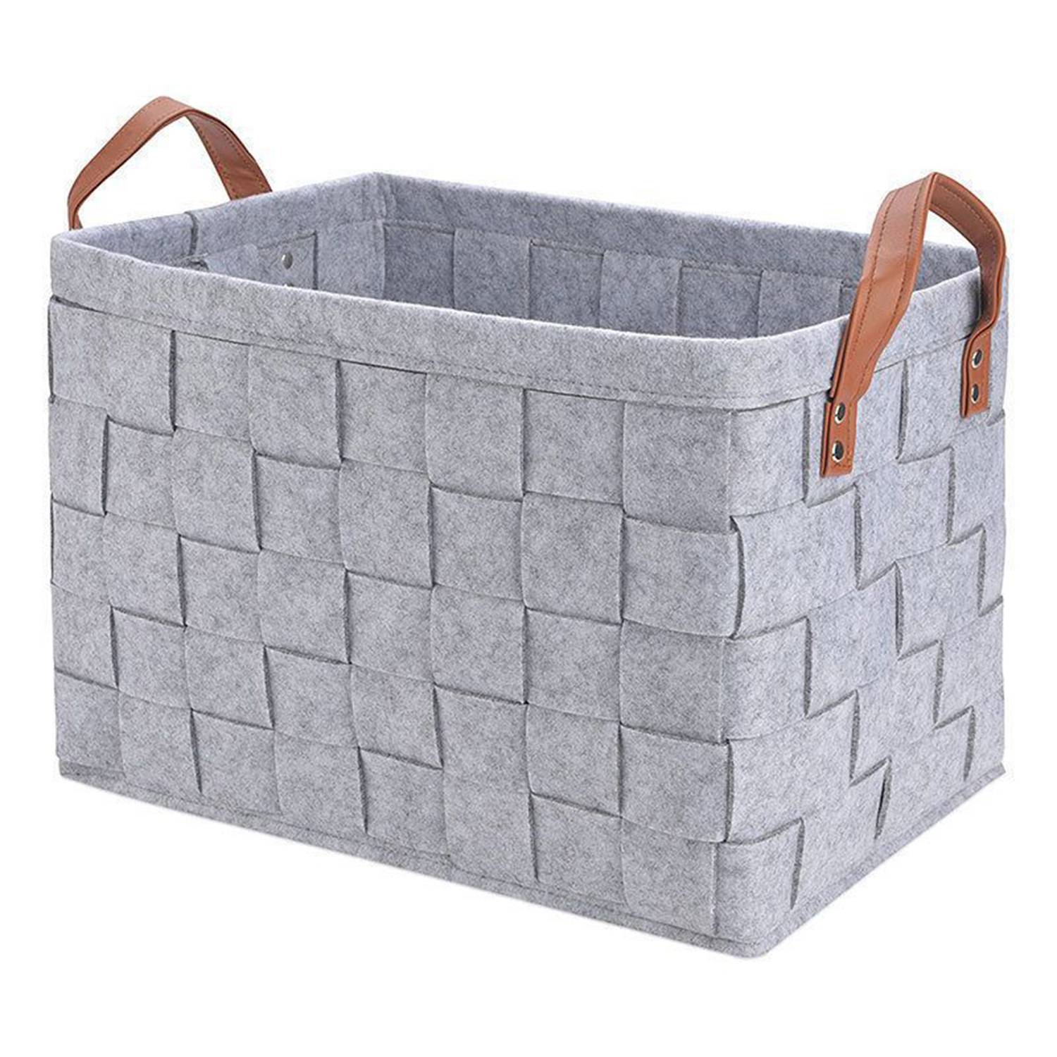 Foldable Handmade Rectangular Felt FabriStorage Box Cubes 6