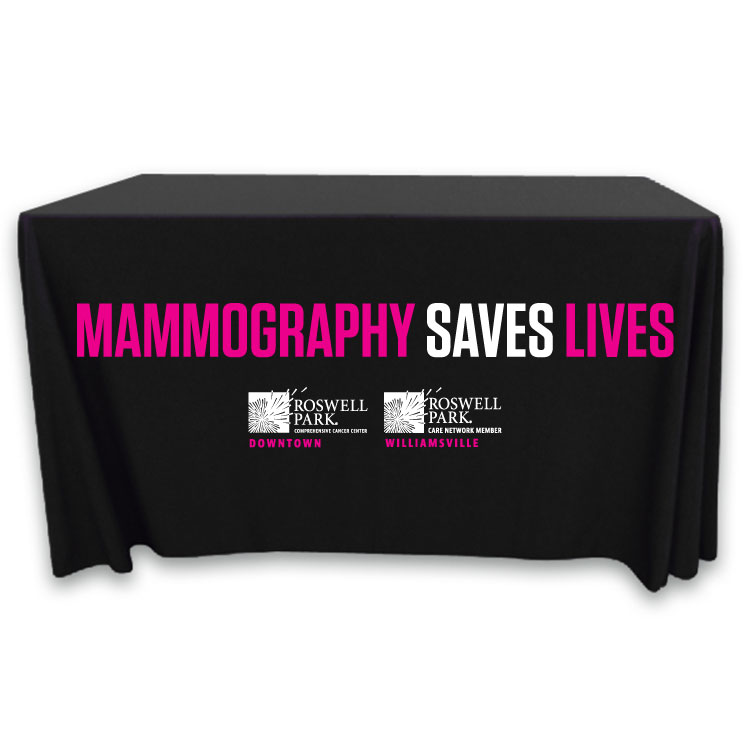 4 ft. x 30 PolyKnit Table Cover (Full Color Logo) 15
