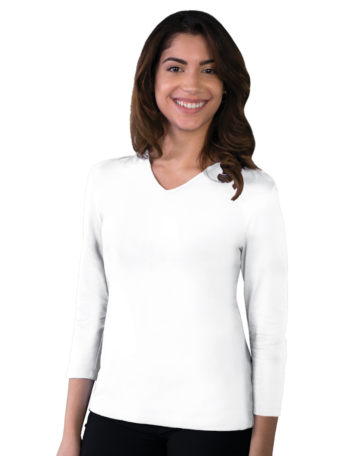 Blue Generation - Women's Pocketless 3/4-Sleeve V-Neck Tee 9