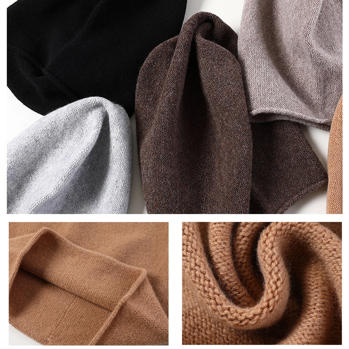 Wool Knit Beanie Hat 4