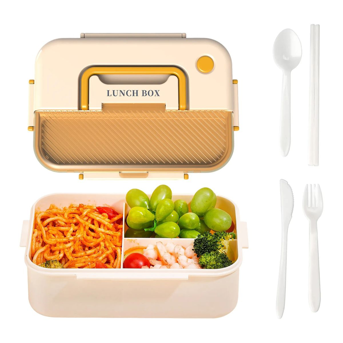 Plastic Lunch Box with Leak Resistant Detachable Cover 1