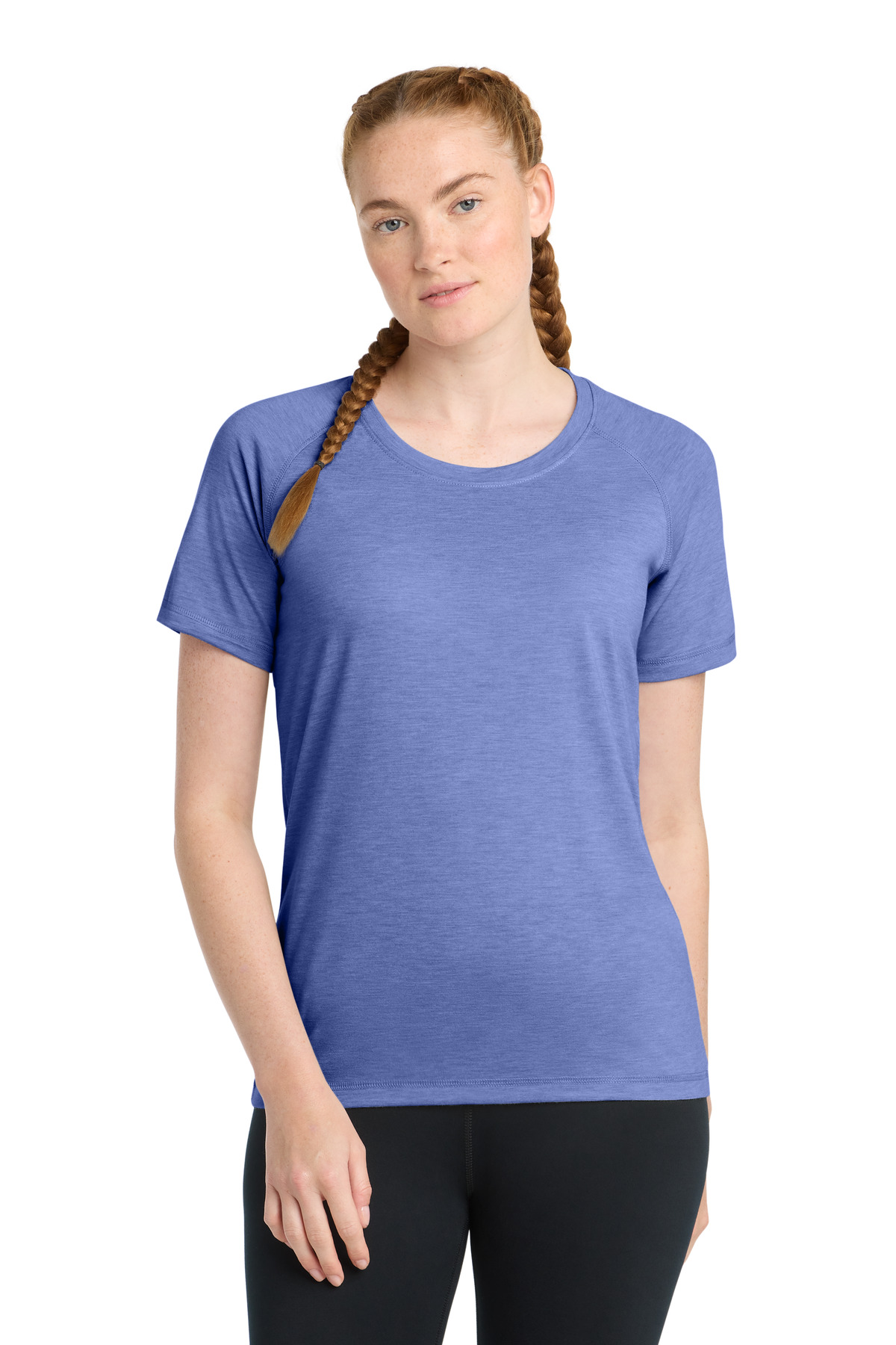 Sport-Tek Women's PosiCharge Tri-Blend Wicking Scoop Neck Raglan Tee. LST400 94