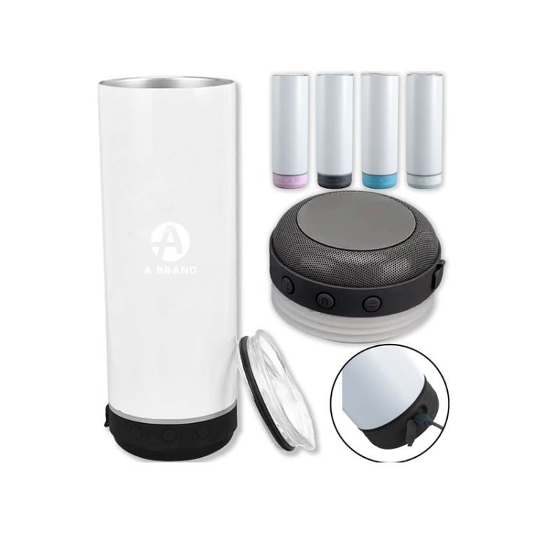 20oz Vacuum Insulated Tumbler Cup With Wireless Speaker 1