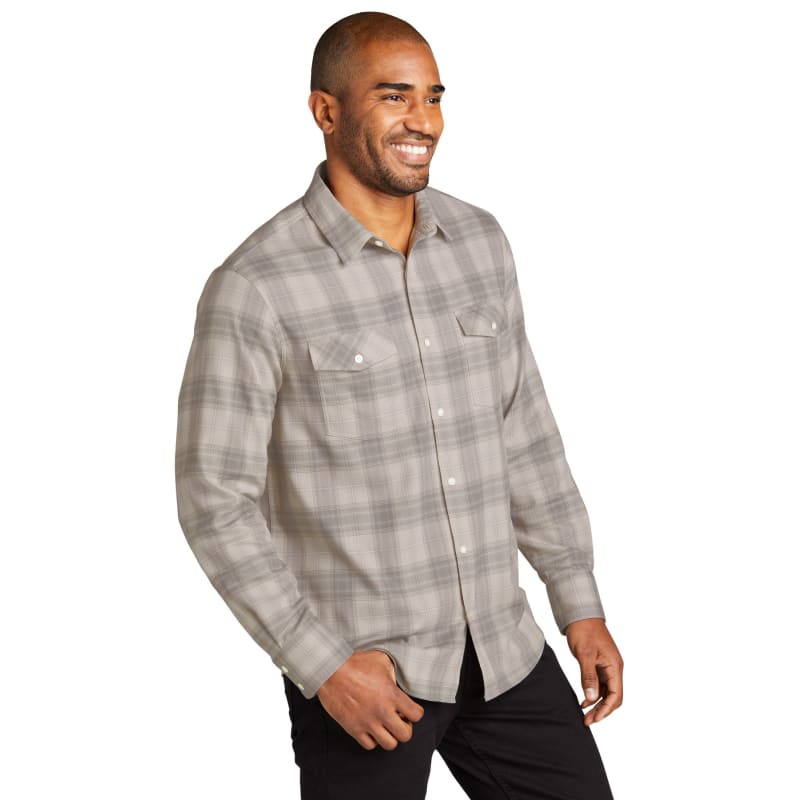 Port Authority Long Sleeve Ombre Plaid Shirt 2