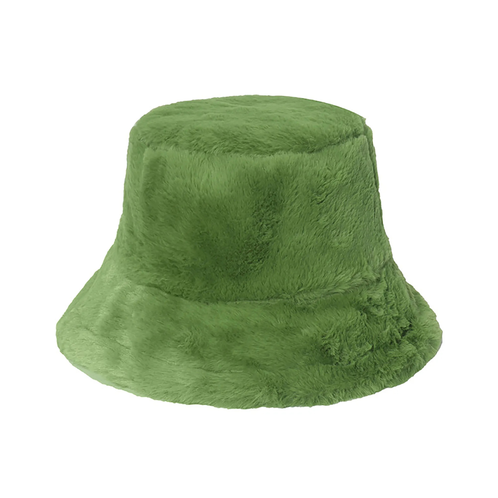 Faux Fur Bucket Hat Winter Warmer Fisherman Cap 11