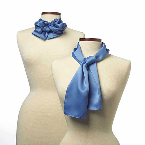 French Blue Polyester Satin Scarf - 8"x45" 2