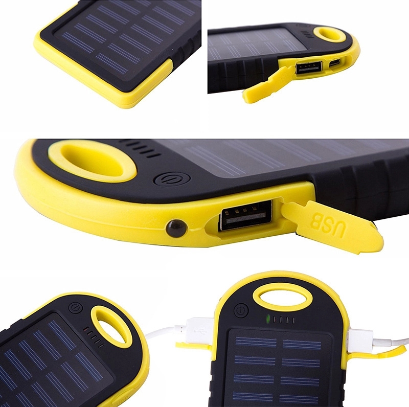 5000mAh Recharger Solar Power Bank with Hook 2