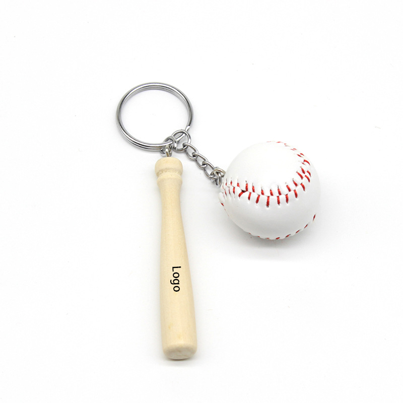 Baseball Bat Wooden Key Pendant 7