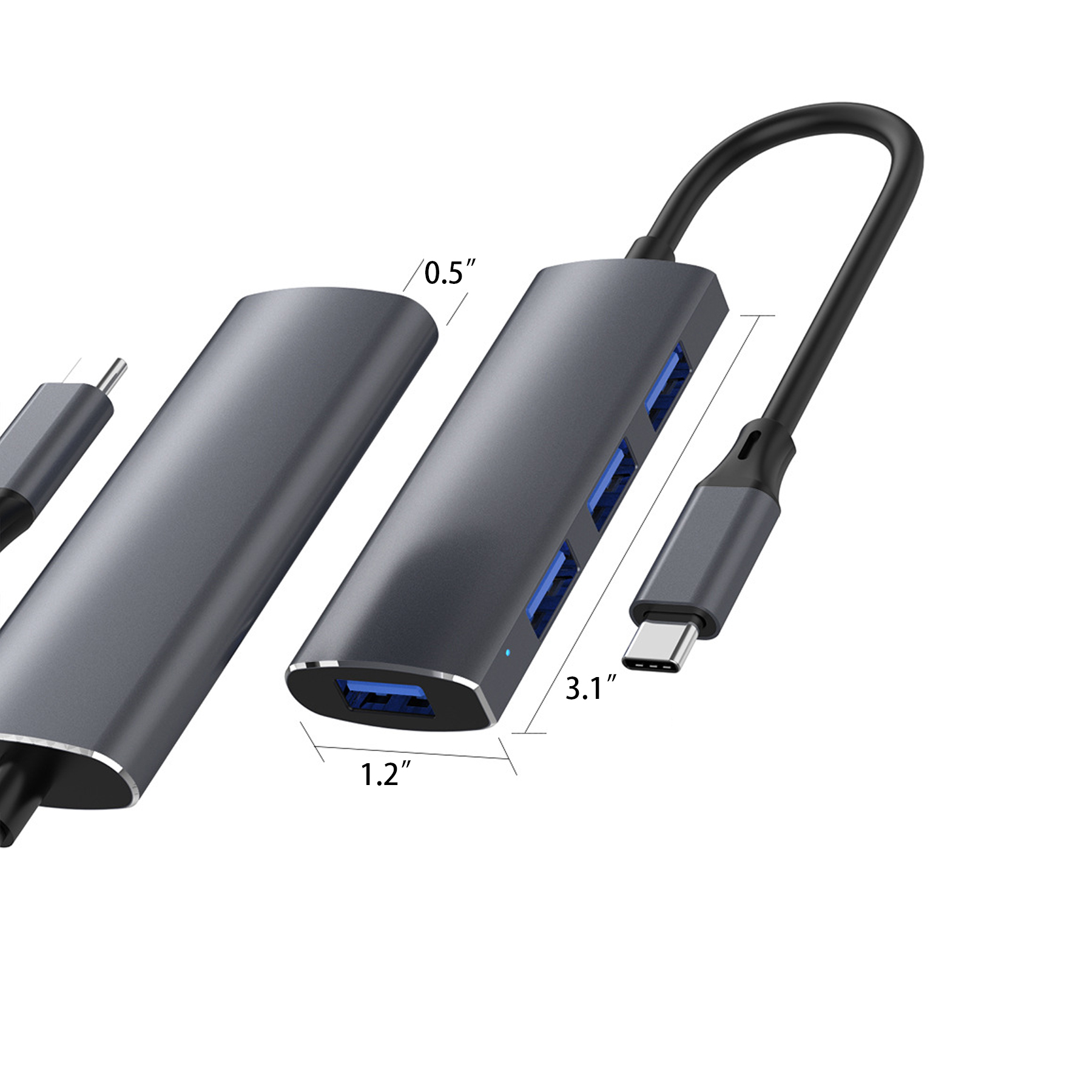 4 in 1 USB C Hub Multiport Adapter 3