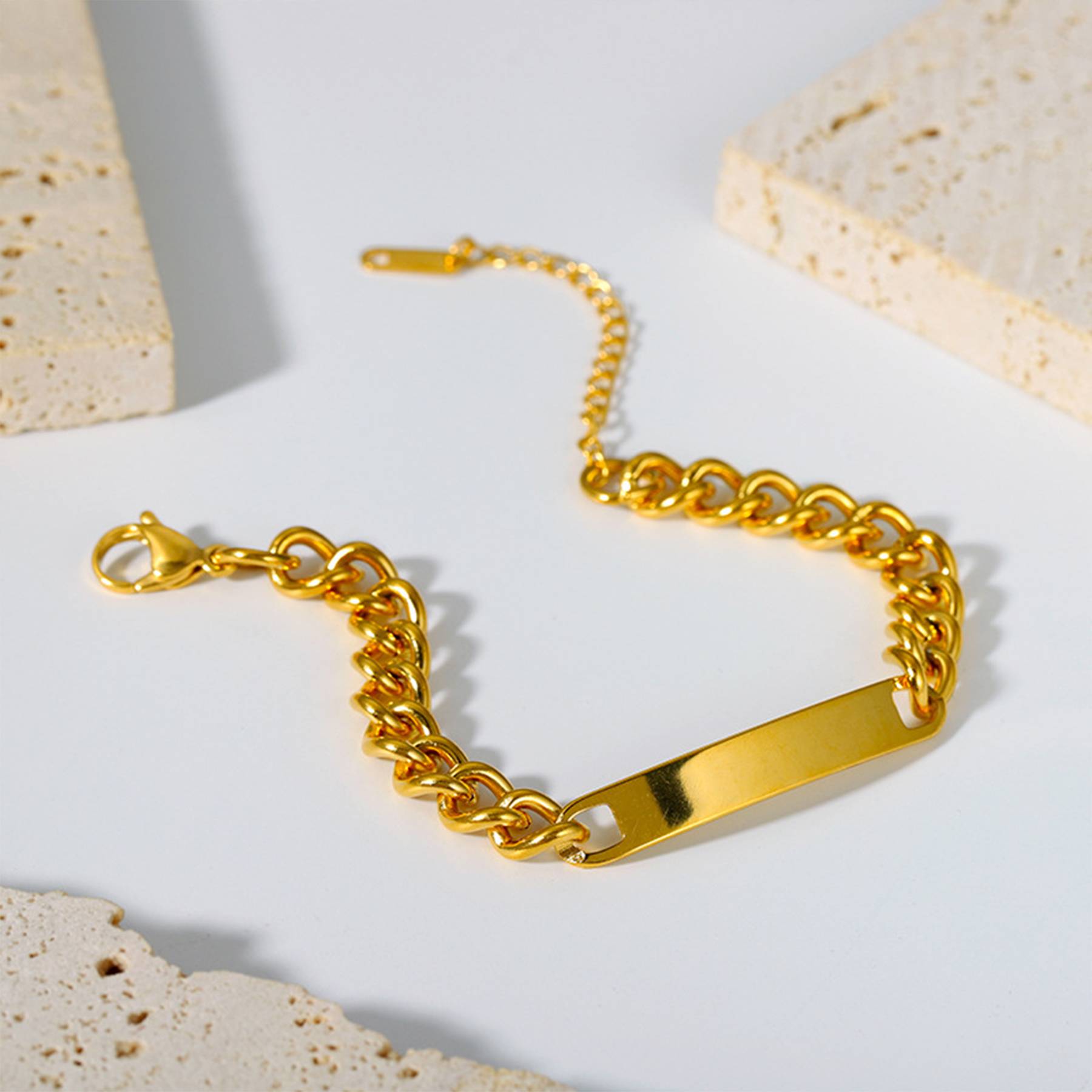 Stainless Steel Hip-hop style gold-plated bracelet 3