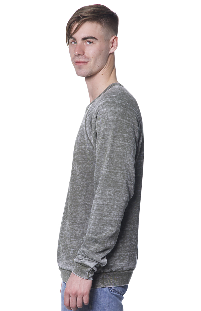 Unisex Burnout Triblend Raglan Crew Sweatshirt 3